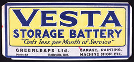 Blotter advertising Greenleafs Ltd, Belleville, Ontario