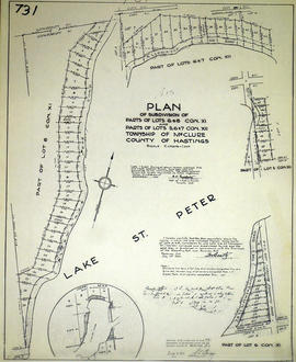 Subdivisions around Lake St. Peter in Township of McClure