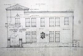 Photocopied plans for Los Angeles building