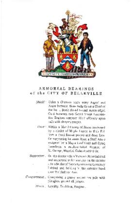 Description of armorial bearings of the City of Belleville