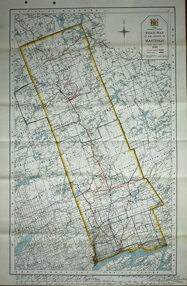 Road Map of Hastings County 1949