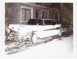 Photograph of crashed car