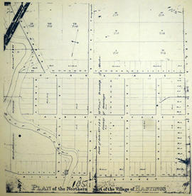 Plan of the northern part of the village of Hastings c.1860