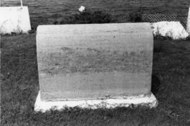 Stone marking construction of Bay Bridge