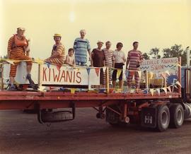 Kiwanis entry in Great Canadian Race, they swam from Cobourg to Belleville,, Ontario.