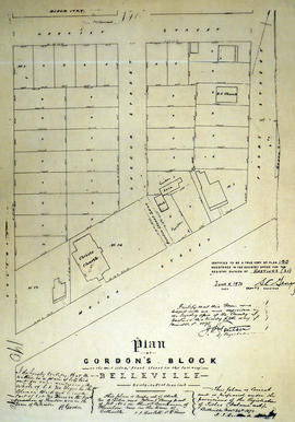 Plan of Gordon Block in the Town of Belleville