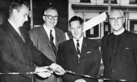 Jack Ellis, Jack Ireland, Ronald Keel and Dr. Davis at ribbon-cutting ceremony