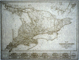 Copy of a Map of the Province of Ontario showing Railways