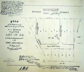 Plan of Baker's Block in the Town of Belleville