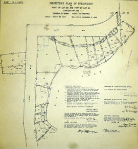 Subdivision of part of Lots 23-24 in the Township of Sidney