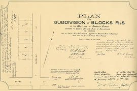 Subdivision of Blocks R, S in the City of Belleville