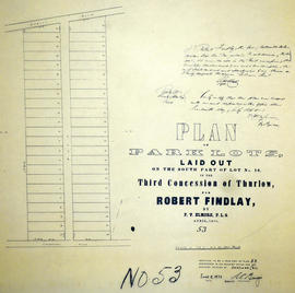 Plan of park lots on Lot 10 in the Township of Thurlow