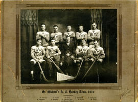 Reproduction of a photograph of St. Michael's Hockey Team