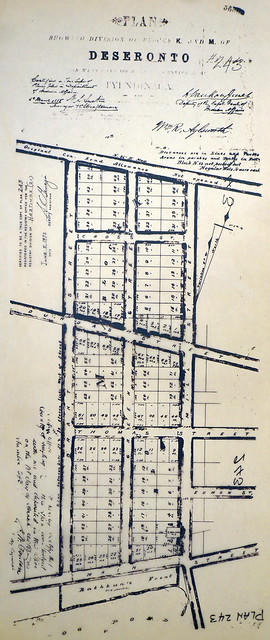 Plan of Blocks K and M in the town of Deseronto