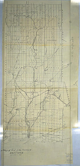 Map of Hastings County in 4 sections