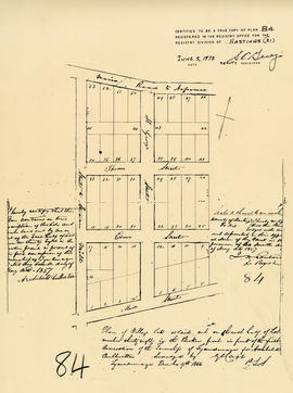 Plan of Lot 38 in the village of Millpoint (Deseronto)