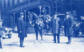 Gwen Lazier on horse in Belleville, Ontario.