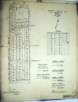 Registrar's Plan of Lot 13 in Sidney Township