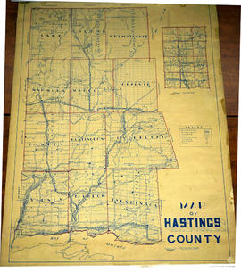 Map of Hastings with townships