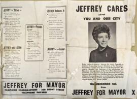 Campaign poster for Robin Jeffrey as Mayor of Belleville