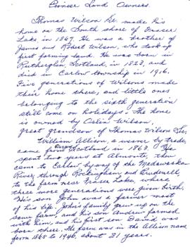 Carlow Township – pioneer land owners