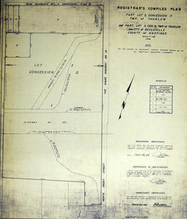 Registrar's Plan of part of Lot 3 in the Township of Thurlow