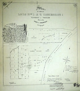 Plan of part of lots 1-2 in the Township of Thurlow