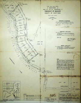 Subdivision of Part of Lot 29 in the Township of Bangor