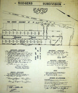 Rodgers Subdivision in the Village of Stirling