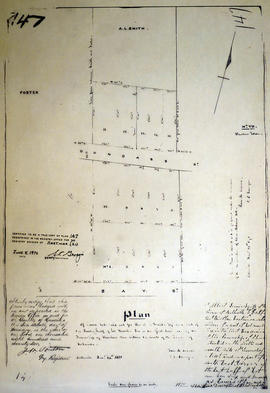 Plan of town lots for A. L. Smith in the town of Belleville