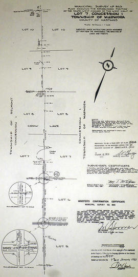 Municipal Survey of west Lot 7 in the Township of Marmora