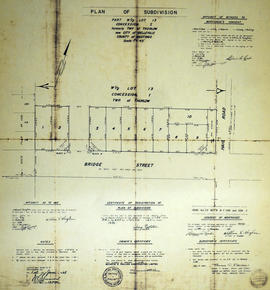 Subdivision of part of Lot 13 in the City of Belleville