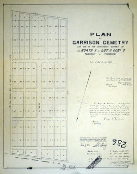 Plan of Garrison Cemetery in the Township of Tyendinaga