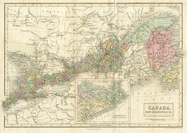 Map of Canada, New Brunswick and C