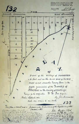 Plan of Planefield in the Township of Thurlow